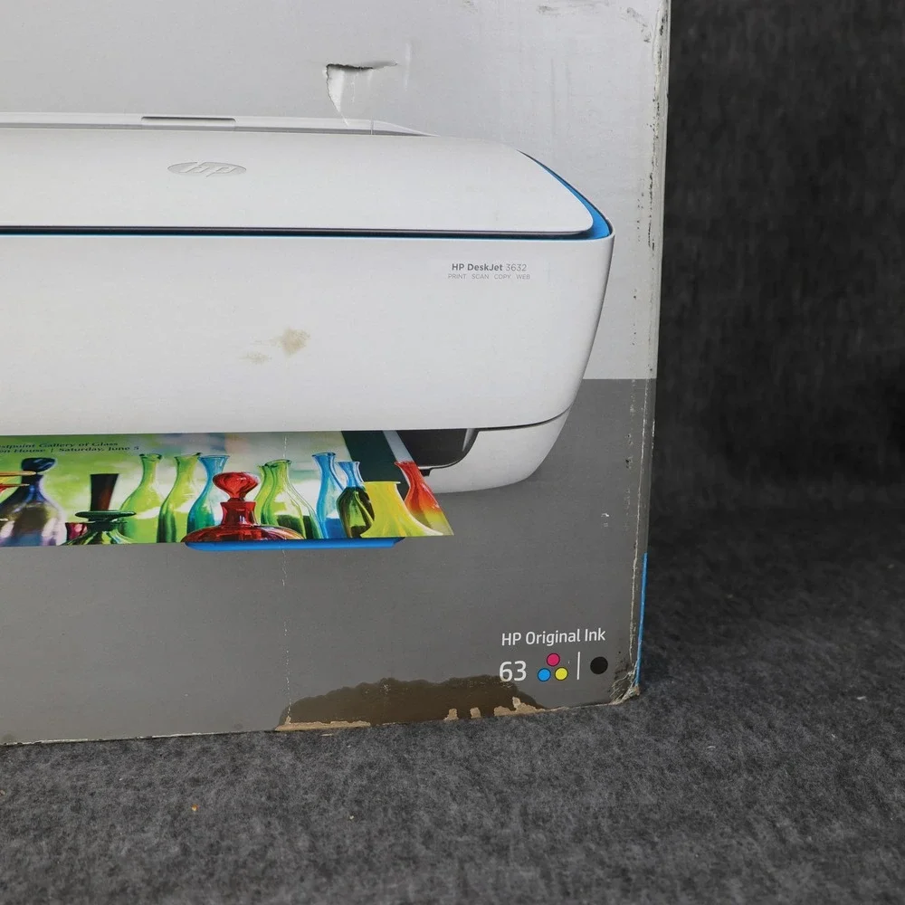 HP DeskJet 3632 All-In-One Inkjet Printer Color WiFi USB Copier Scanner White